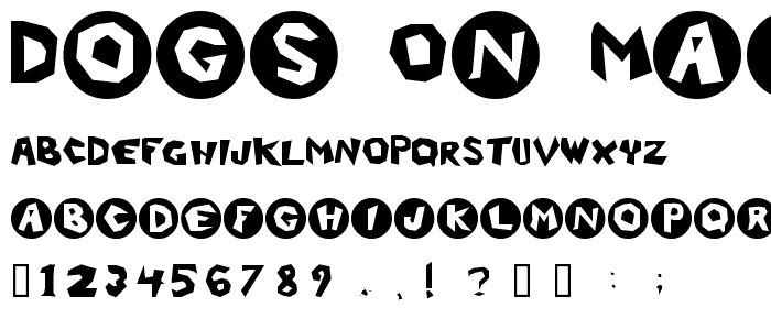 Dogs on Mars? font